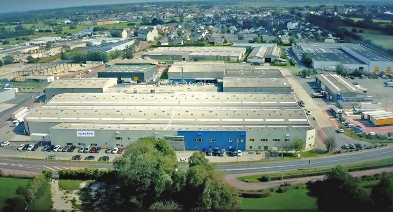 Usine AURYS vue du ciel à Carentan Manche France